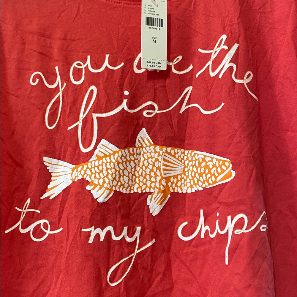 Anthropologie x LETLUV you are the fish to my chips T-Shirt - Picture 8 of 8